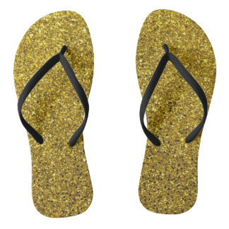 Gold-Glitzer-Muster Flip Flops