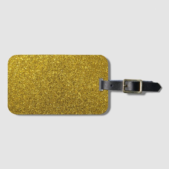 Gold-Glitzer-Muster Gepäckanhänger (Vorderseite (Horizontal))