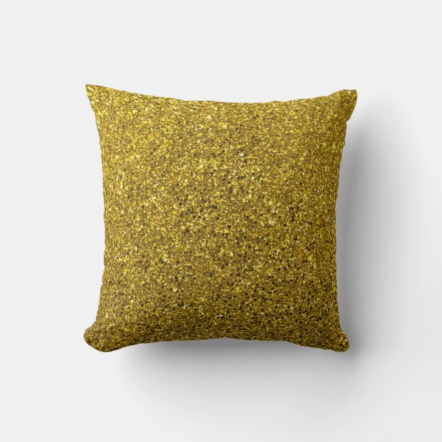 Gold-Glitzer-Muster Kissen (Vorderseite)