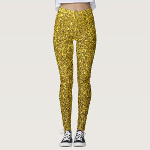 Gold-Glitzer-Muster Leggings
