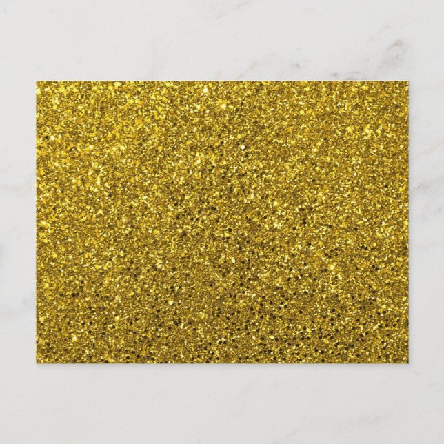Gold-Glitzer-Muster Postkarte (Vorderseite)