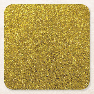 Gold-Glitzer-Muster Rechteckiger Pappuntersetzer