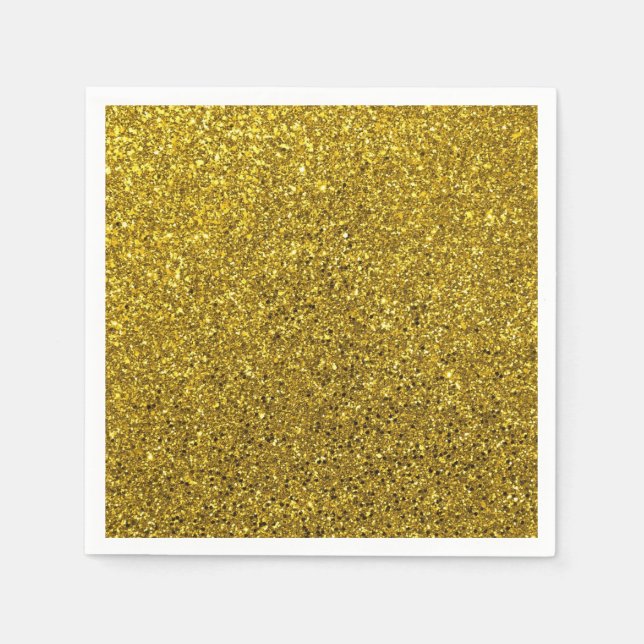 Gold-Glitzer-Muster Serviette (Vorderseite)