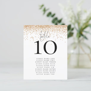 Gold Glitzer Names Wedding Tischnummer