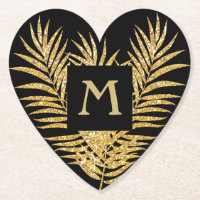 Gold Glitzer Palm Fronds