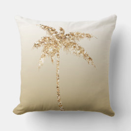 Gold Glitzer Palm Tree Ombre Kissen