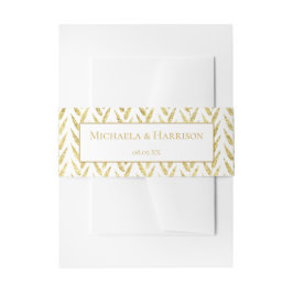Gold Glitzer Pattern Stationery Bauchband Einladungsbanderole