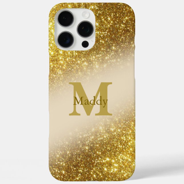 Gold Glitzer personalisiert iPhone/iPad Gehäuse Case-Mate iPhone Hülle (Rückseite)