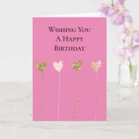 Gold Glitzer Pink Glam Herzschlag Geburtstag