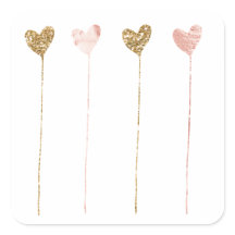 Gold Glitzer Pink Glam Herzstücke