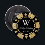 Gold Glitzer Poker Chip Casino Hochzeitsfeier Gefa Flaschenöffner<br><div class="desc">Feiern Sie stilvoll mit diesem trendigen Poker Chip Flaschenöffner. Das Design ist leicht mit Ihrer eigenen Formulierung zu personalisieren und Ihre Familie und Freunde werden begeistert sein,  wenn sie dieses fabelhafte Gastgeschenk erhalten.</div>