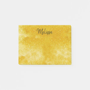 Gold Glitzer Post-it Klebezettel