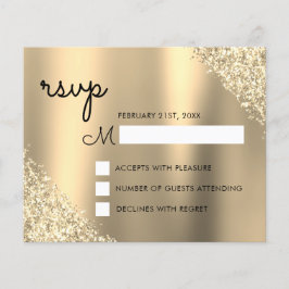 Gold Glitzer Quinceanera UAWG