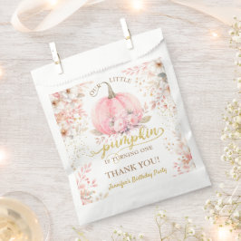Gold Glitzer Rose Floral Girl Pumpkin 1. Geburtsta Geschenktütchen