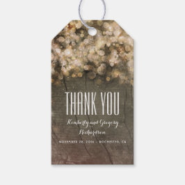 Gold Glitzer Rustikale Hochzeit Geschenkanhänger