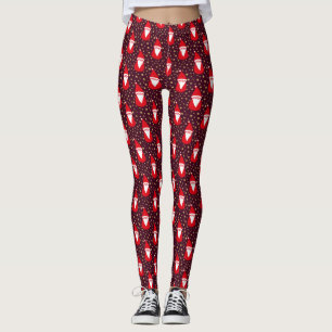 Gold Glitzer Santa Starry Night Leggings