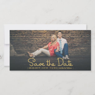 Gold Glitzer Save the Date Fotokarten überlagern