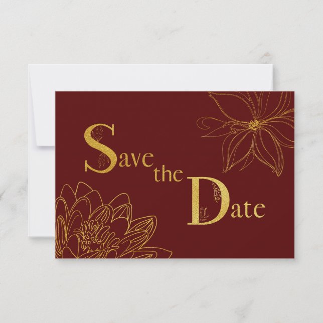 Gold Glitzer Save the Date Typografie-Karte (Vorderseite)