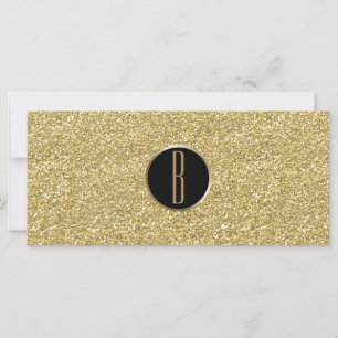 Gold Glitzer Shine Glam Monogram Gift Certificate
