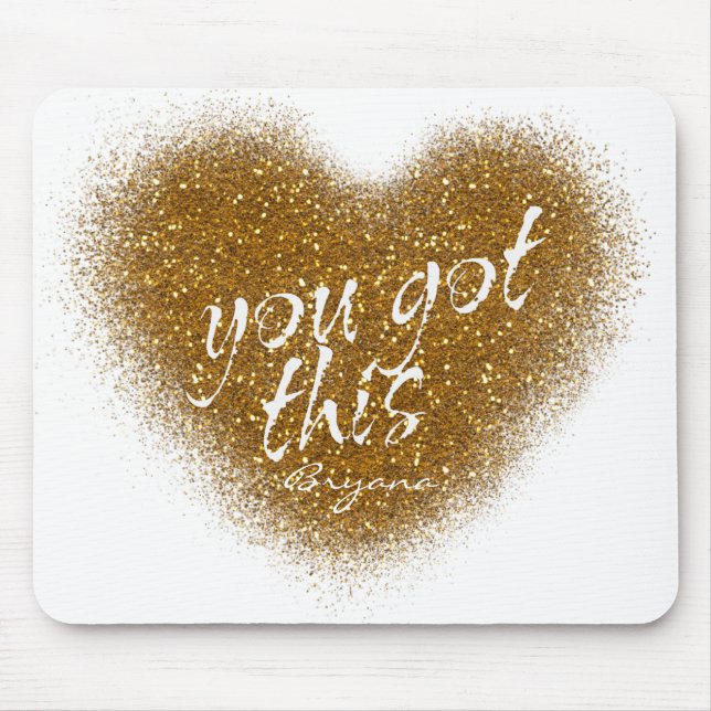 Gold Glitzer SIE GOT DIESEN Glamour Heftmousepad Mousepad (Vorne)