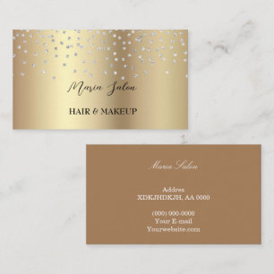 Gold Glitzer Silber Aquarell Business Card Visitenkarte