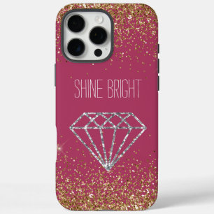 Gold Glitzer Silver Diamond Shine Bright iPhone 16 Pro Max Hülle