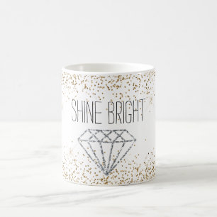 Gold Glitzer Silver Diamond Shine Bright Kaffeetasse