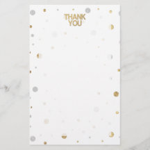 Gold Glitzer Silver Foil Print Confetti Vielen Dan