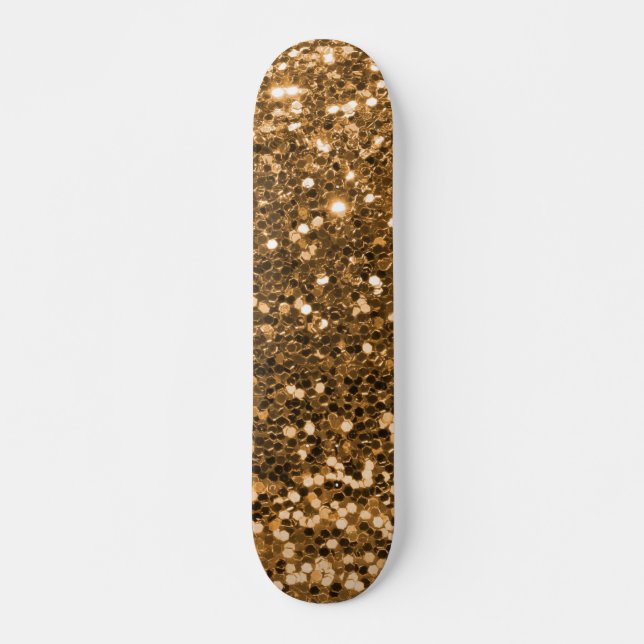 Gold Glitzer Skateboard (Vorne)
