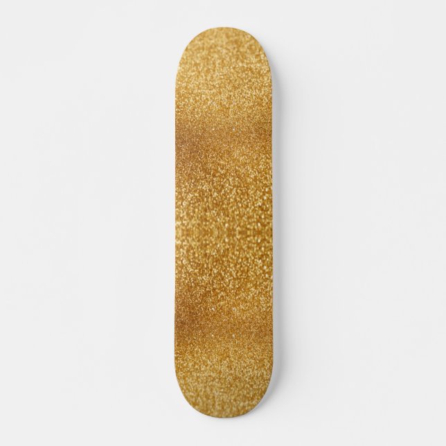 Gold Glitzer Skateboard (Vorne)