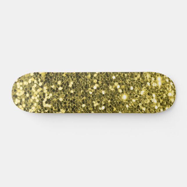 Gold Glitzer Skateboard (Horizontal)