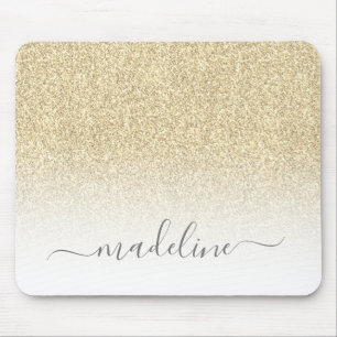 Gold-Glitzer-Spargel Mousepad
