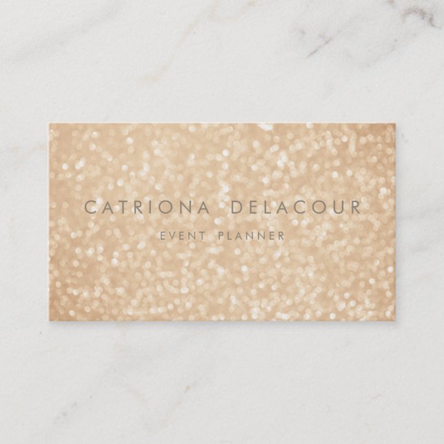 Gold Glitzer Sparkle Bokeh Business Card Visitenkarte (Vorderseite)