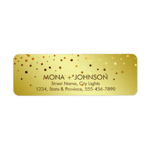 Gold Glitzer Sparkle Confetti Dots