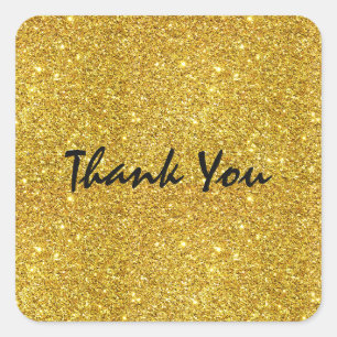 Gold Glitzer Sparkle Glam Party Sticker