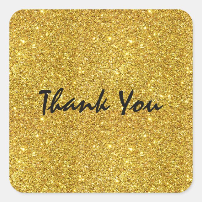 Gold Glitzer Sparkle Glam Party Sticker (Vorderseite)
