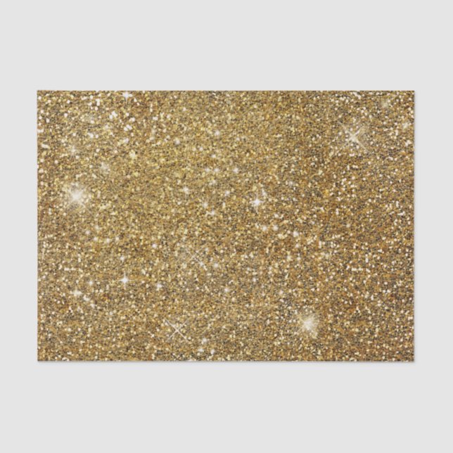 Gold Glitzer Sparkle Glitterie Funkelnd Hübsch Seidenpapier (Vorderseite)