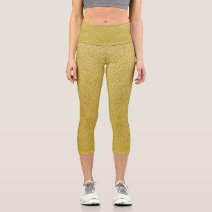 Gold Glitzer, Sparkle, Glitzer Hintergrund Capri Leggings
