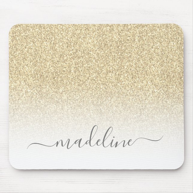 Gold Glitzer Sparkle Mousepad (Vorne)