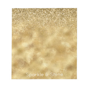 Gold Glitzer Sparkle Notizblock