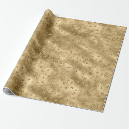 Gold Glitzer Sparkle Stars Geschenkpapier