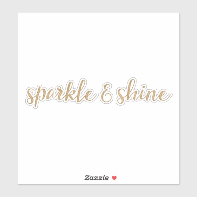 Gold Glitzer Sparkle und Shine Aufkleber (Blatt)