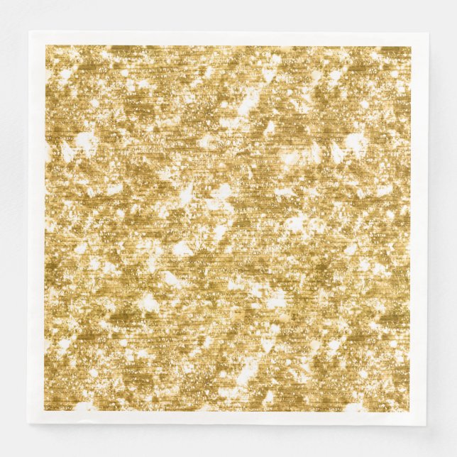 Gold Glitzer Sparkle Wedding Reception Party Serviette (Vorderseite)
