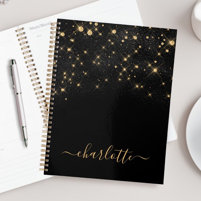 Gold Glitzer Sparkling Elegantes Glamour Script Planer (Von Creator hochgeladen)