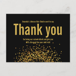 Gold Glitzer Star Danke, dass Sie mal schwarz sind Postkarte