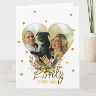 Gold Glitzer Stars Foto Herzlich Willkommen Karte