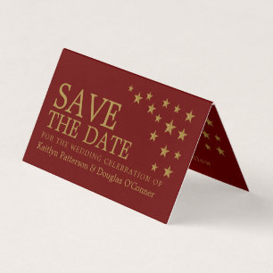 Gold Glitzer Stars Foto Save the Date Card Visitenkarten
