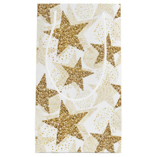 Gold Glitzer Stars Geschenktasche Kleine Geschenktüte