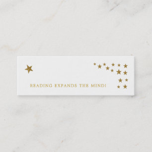 Gold Glitzer Stars Lesezeichen Card Mini Visitenkarte