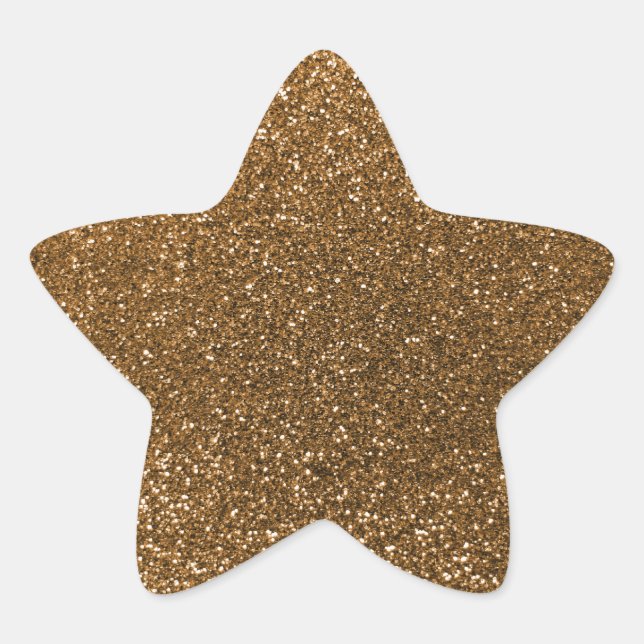 Gold Glitzer Stern-Aufkleber (Vorderseite)